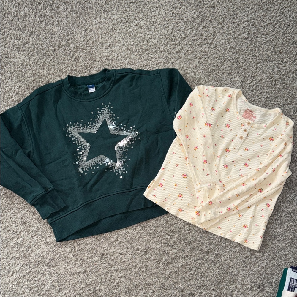 Starry Green Kids Sweatshirt